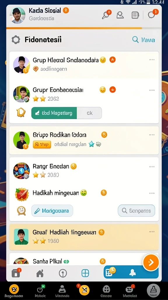gowin - Fitur interaksi live chat antar pemain.