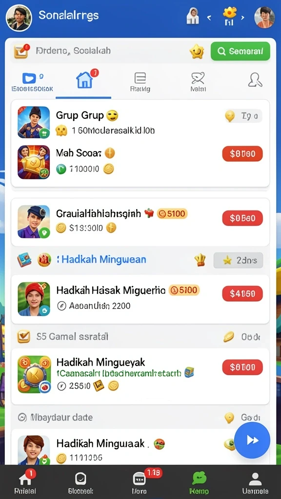 naga1001 - Tampilan antarmuka pengguna yang ramah dan menarik.